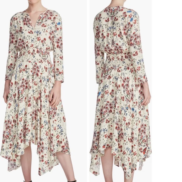 Maje Rayne Handkerchief Midi Dress - Picture 5 of 15